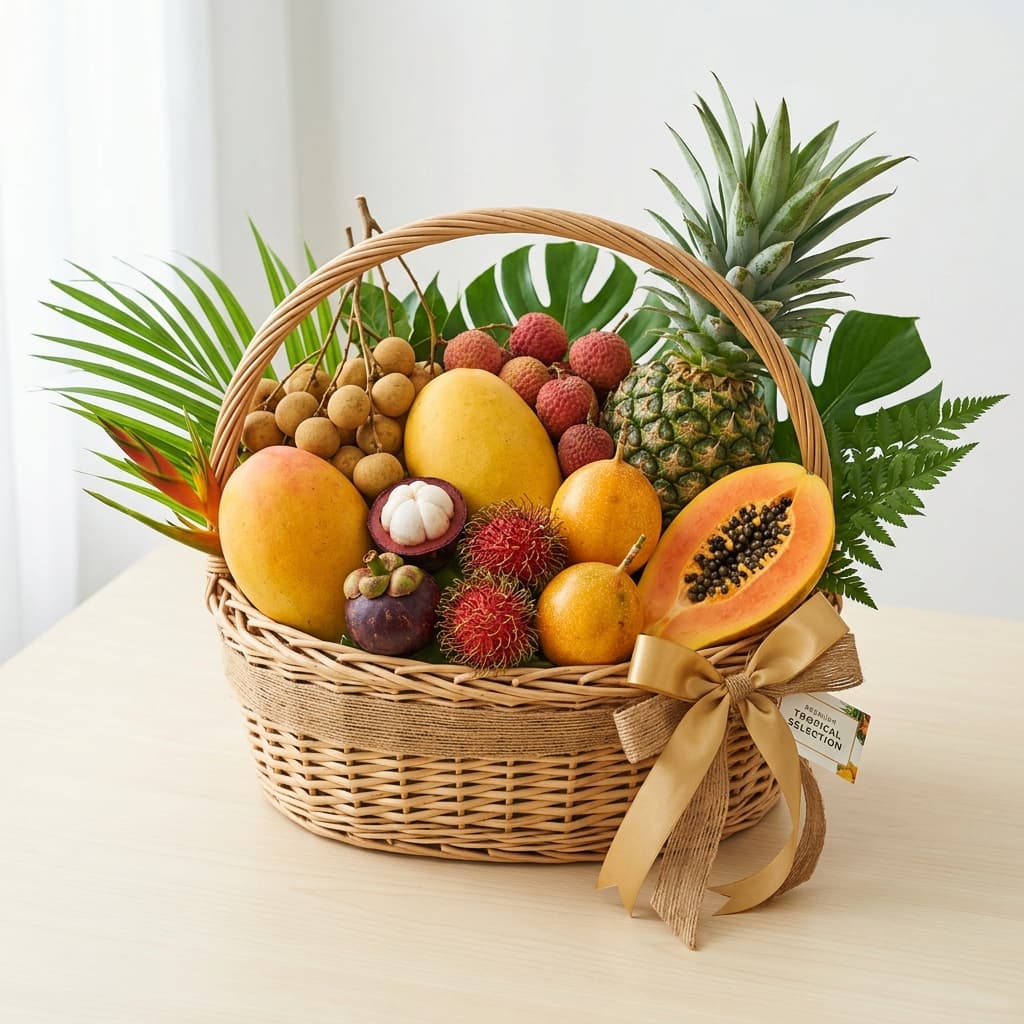 Panier de fruits tropicaux