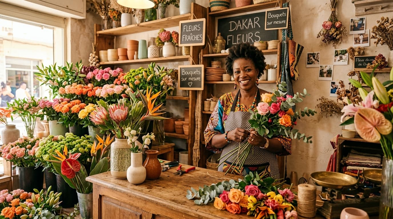 L’équipe et l’atelier floral Décofleur Plus à Saly